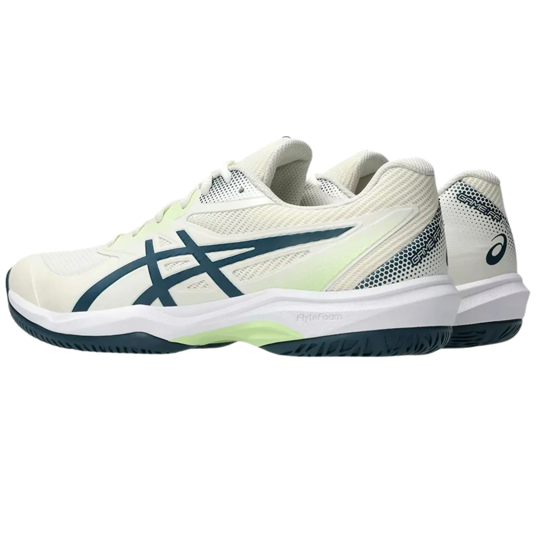 Asics Game FF Mens Pickleball Shoes - Cream/Tranquil Teal Asics Gel-kayano Trainer Shoes