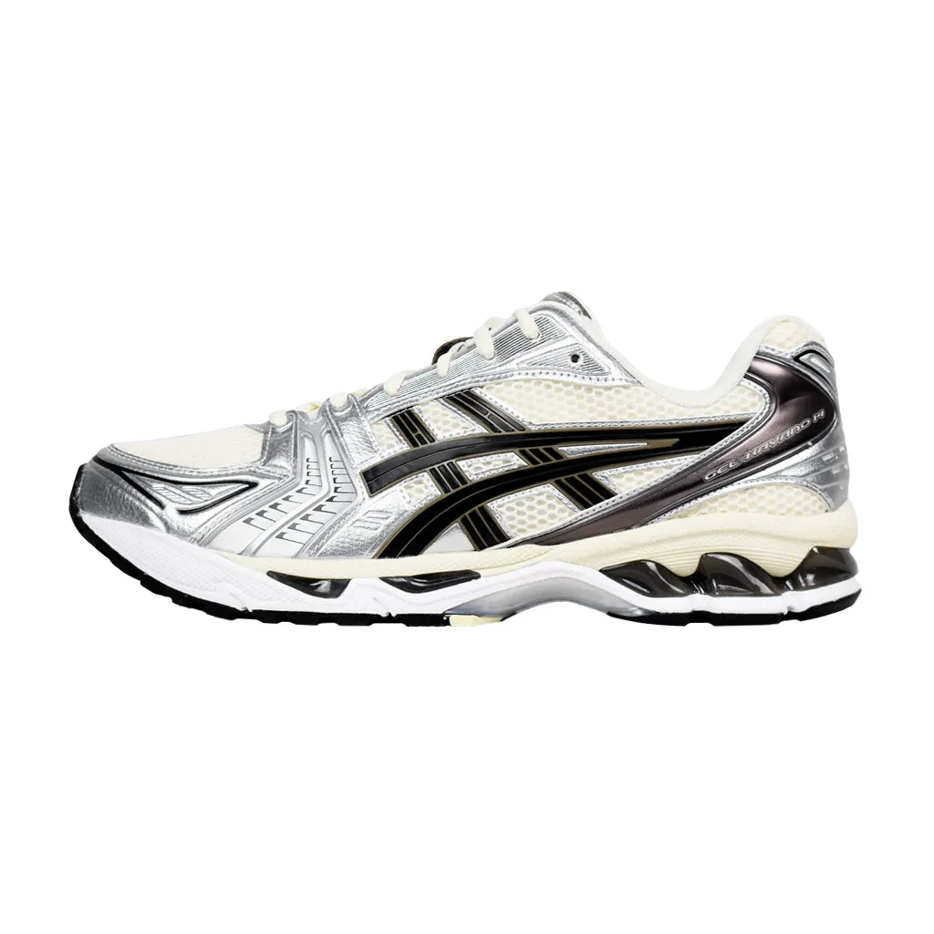 ASICS GEL-Kayano 14 - Cream / Black / Metallic Plum Asics Running Shoes For Underpronation