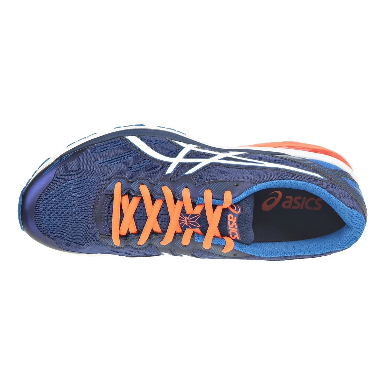 Asics Shoe Lace Tying Asics GT-1000 5 Men's Shoes Indigo Blue/Snow/Hot Orange