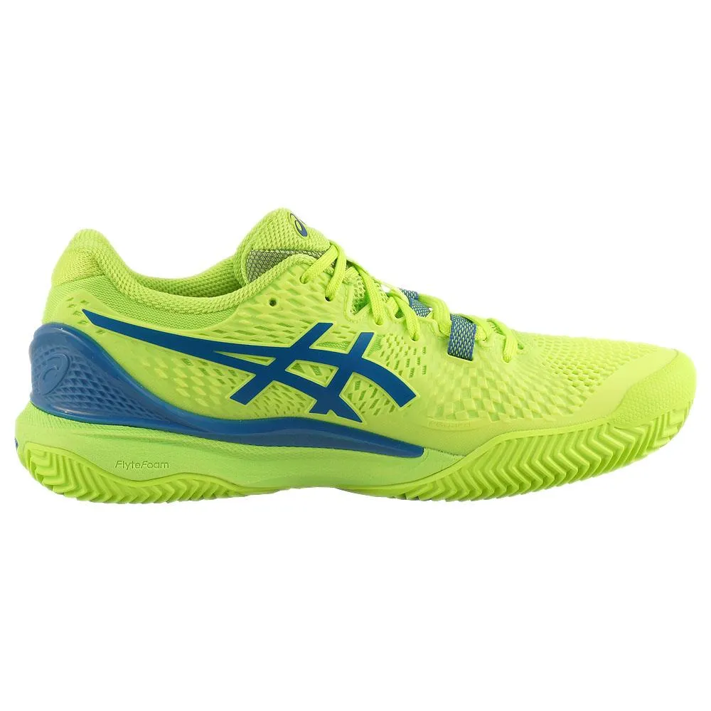 Asics Tennis Shoes Djokovic Asics Women's Gel-Resolution 9 - Clay - Hazard Green/Reborn Blue