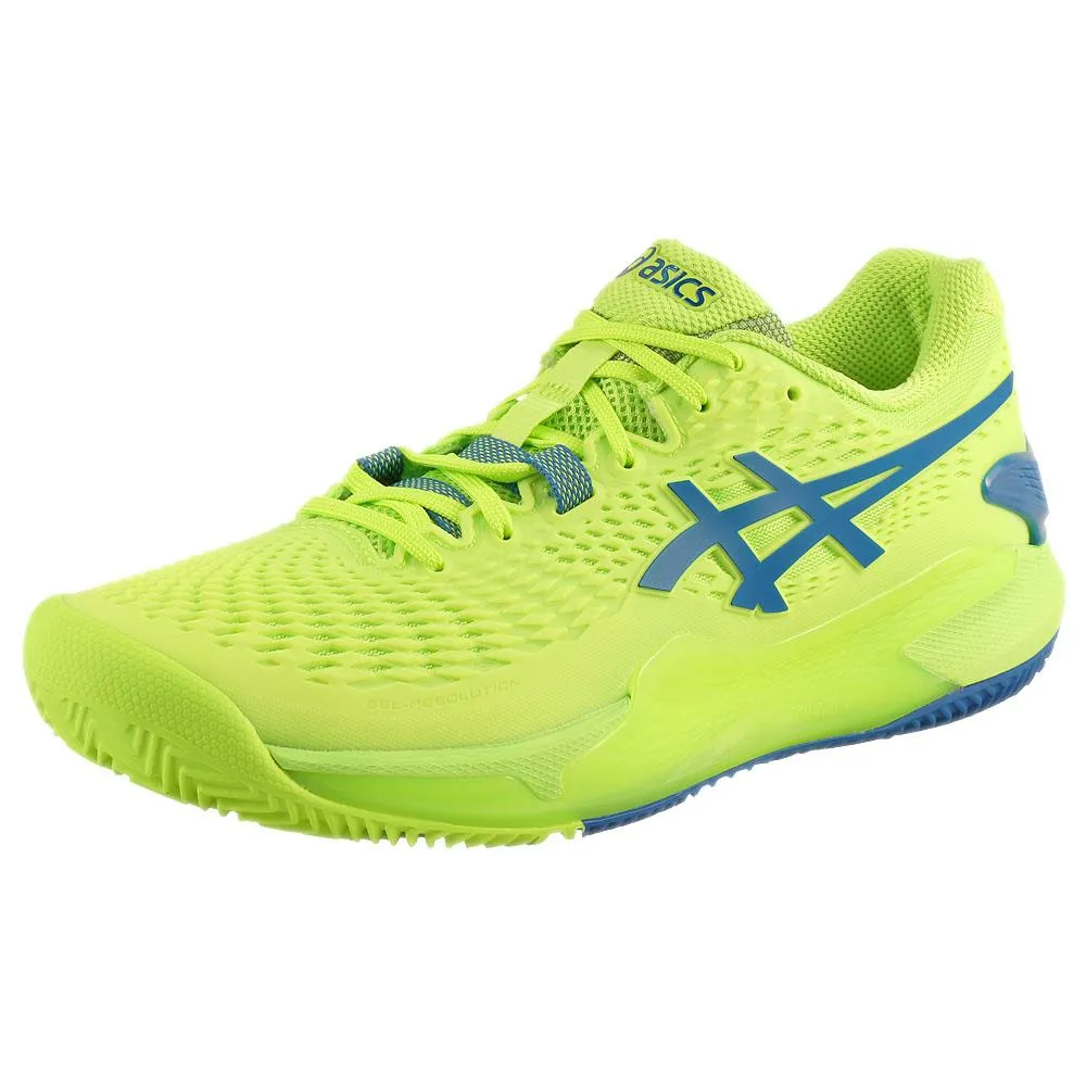 Spider Man Asics Shoes Asics Women's Gel-Resolution 9 - Clay - Hazard Green/Reborn Blue