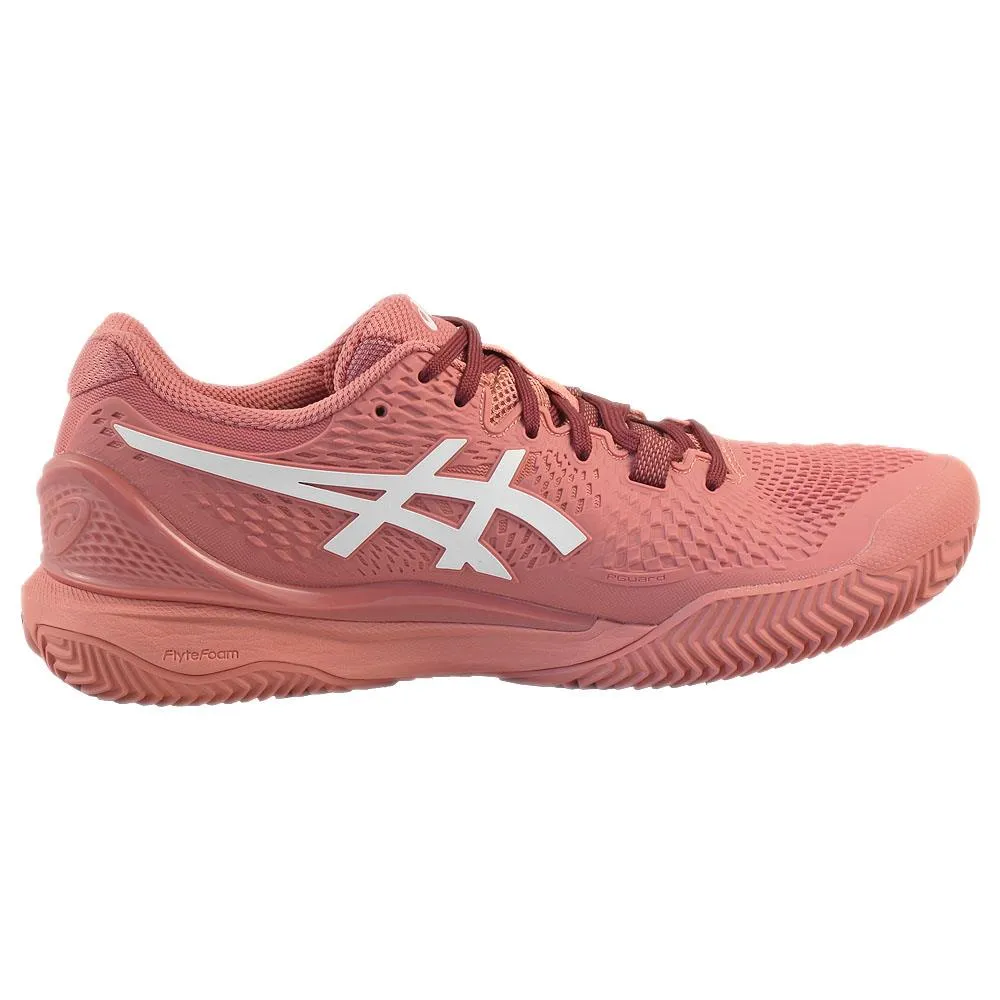 Asics Women's Gel-Resolution 9 - Clay - Light Garnet/White Waterproof Asics Trail Running Shoes