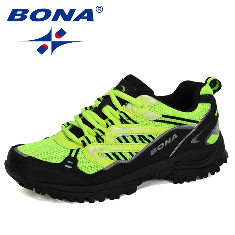BONA New Designers Popular Sneakers Hiking Shoes Men Outdoor Trekking Shoes Man Tourism Camping Sports Hunting Shoes Trendy Hoka High Top Hiking Shoes