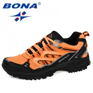 Best Hiking Shoes For Mud BONA New Designers Popular Sneakers Hiking Shoes Men Outdoor Trekking Shoes Man Tourism Camping Sports Hunting Shoes Trendy