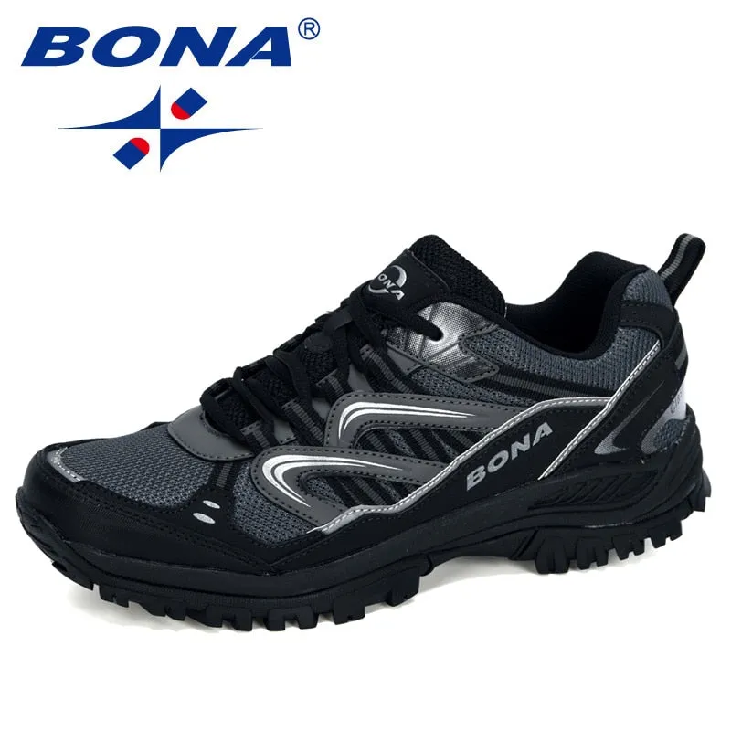 Lifestyle Hiking Shoes BONA New Designers Popular Sneakers Hiking Shoes Men Outdoor Trekking Shoes Man Tourism Camping Sports Hunting Shoes Trendy