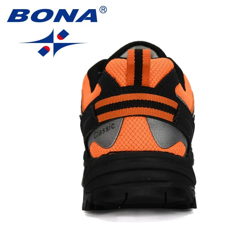 BONA New Designers Popular Sneakers Hiking Shoes Men Outdoor Trekking Shoes Man Tourism Camping Sports Hunting Shoes Trendy Breaking In Hiking Shoes
