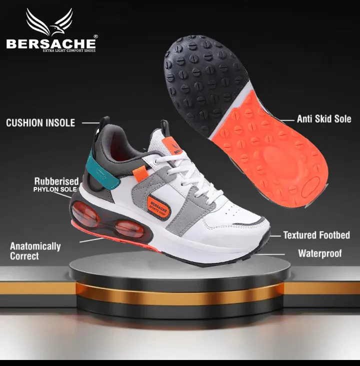 Bersache Thunder Sports Shoes For Men For Running, Walking, gym ,Trekking and hiking Shoes (Grey) Best Trail And Hiking Shoes
