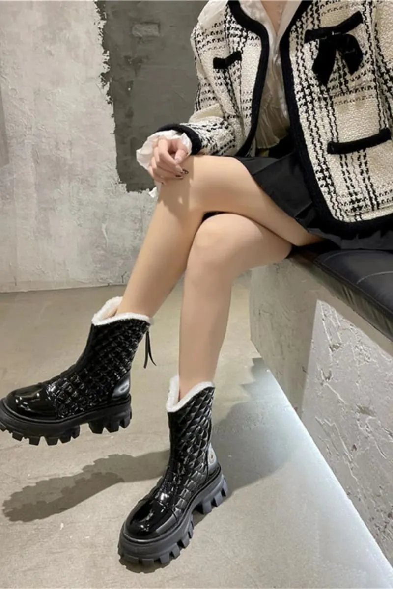 Black Gothic Rave Ankle Latex Boots Best Waterproofing For Suede Shoes