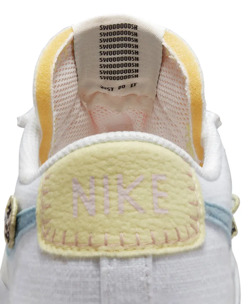 Asics Wrestling Mat Shoes Blazer Low Platform Next Nature Womens Ivory