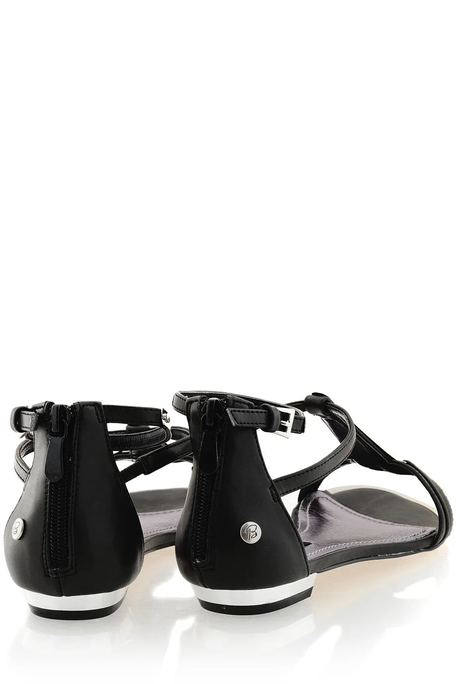 BLINK INNA Black Metal Sandals Waterproof Cycling Shoes For Flat Pedals