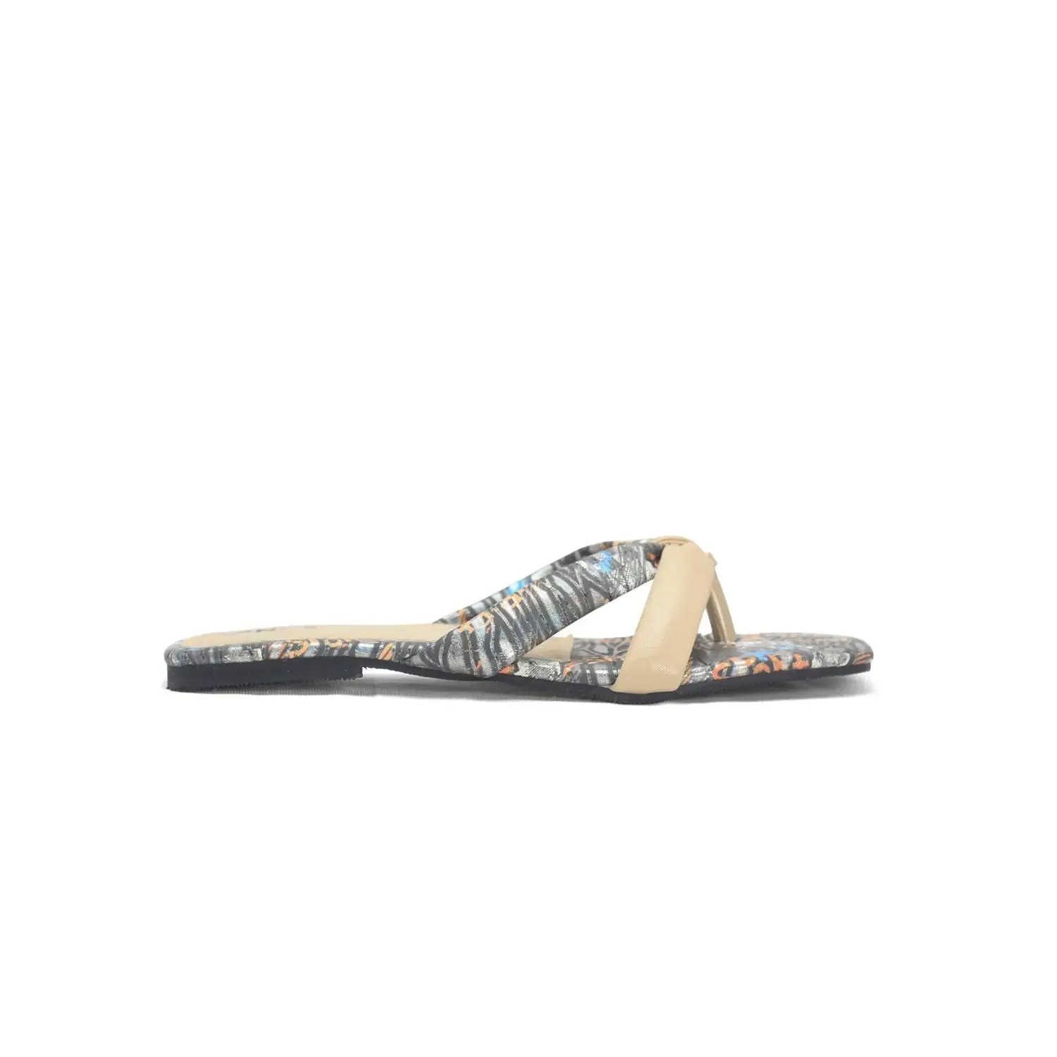 Knotted Strap Flat Sandals - Stylish Minimalist Flats with Square Toe Jewelled Flat Shoes