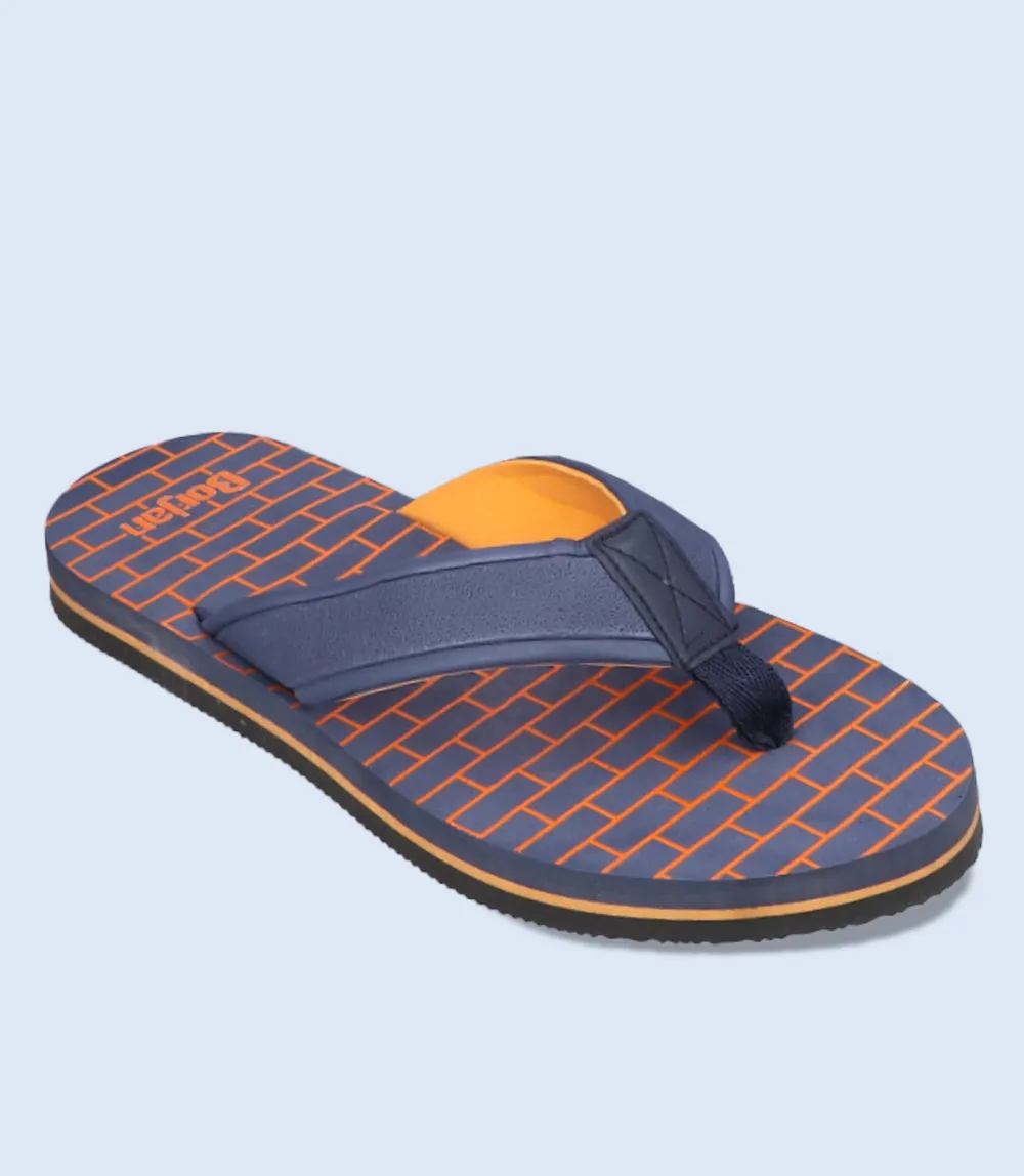 Casual Canvas Slip On Shoes BM5566-NAVY BLUE-Men Flip flop
