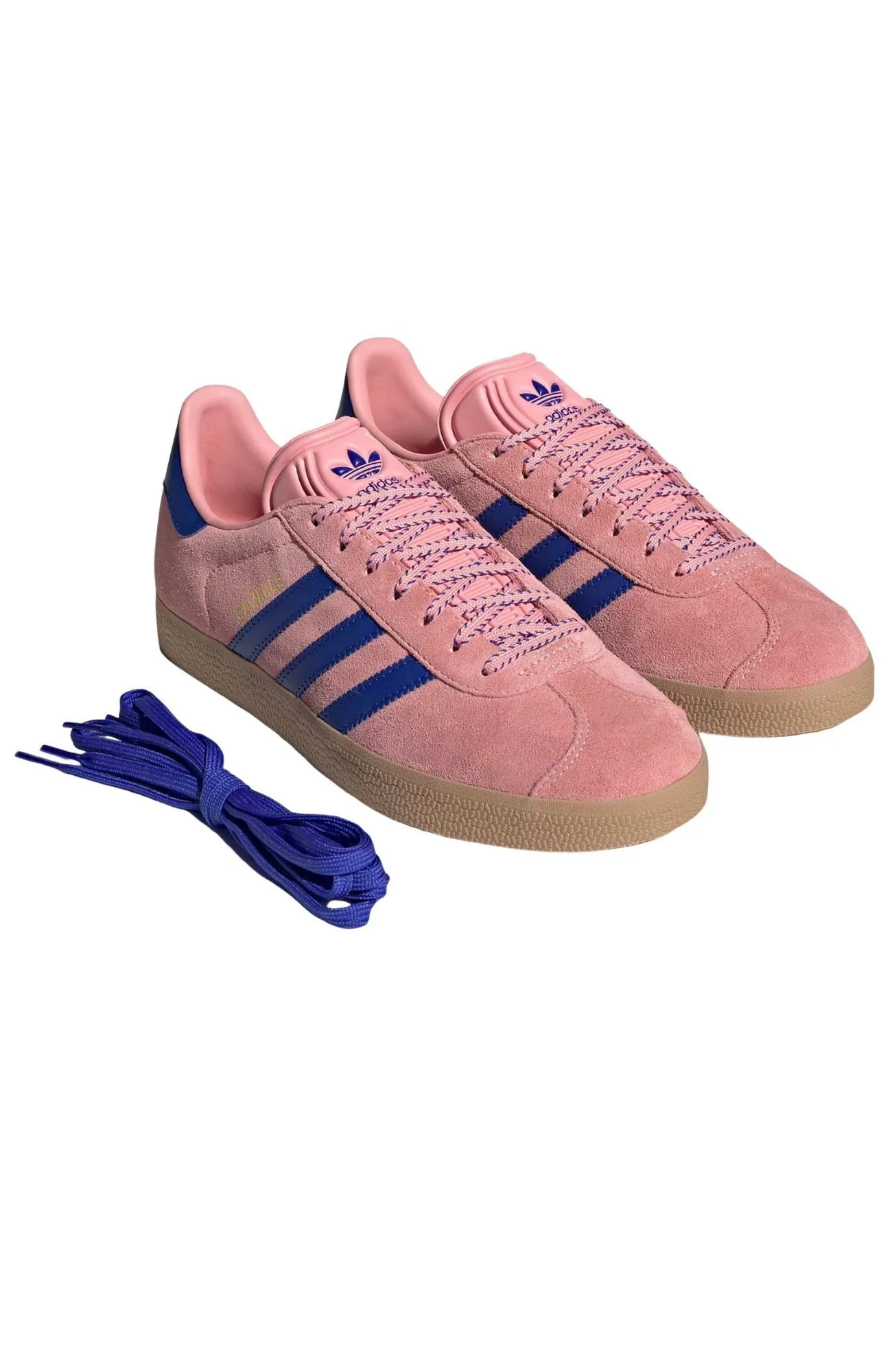 Gazelle W Semi Pink Spark Lucid Blue Pure Sulfur Adidas Slip On Shoes Cloudfoam
