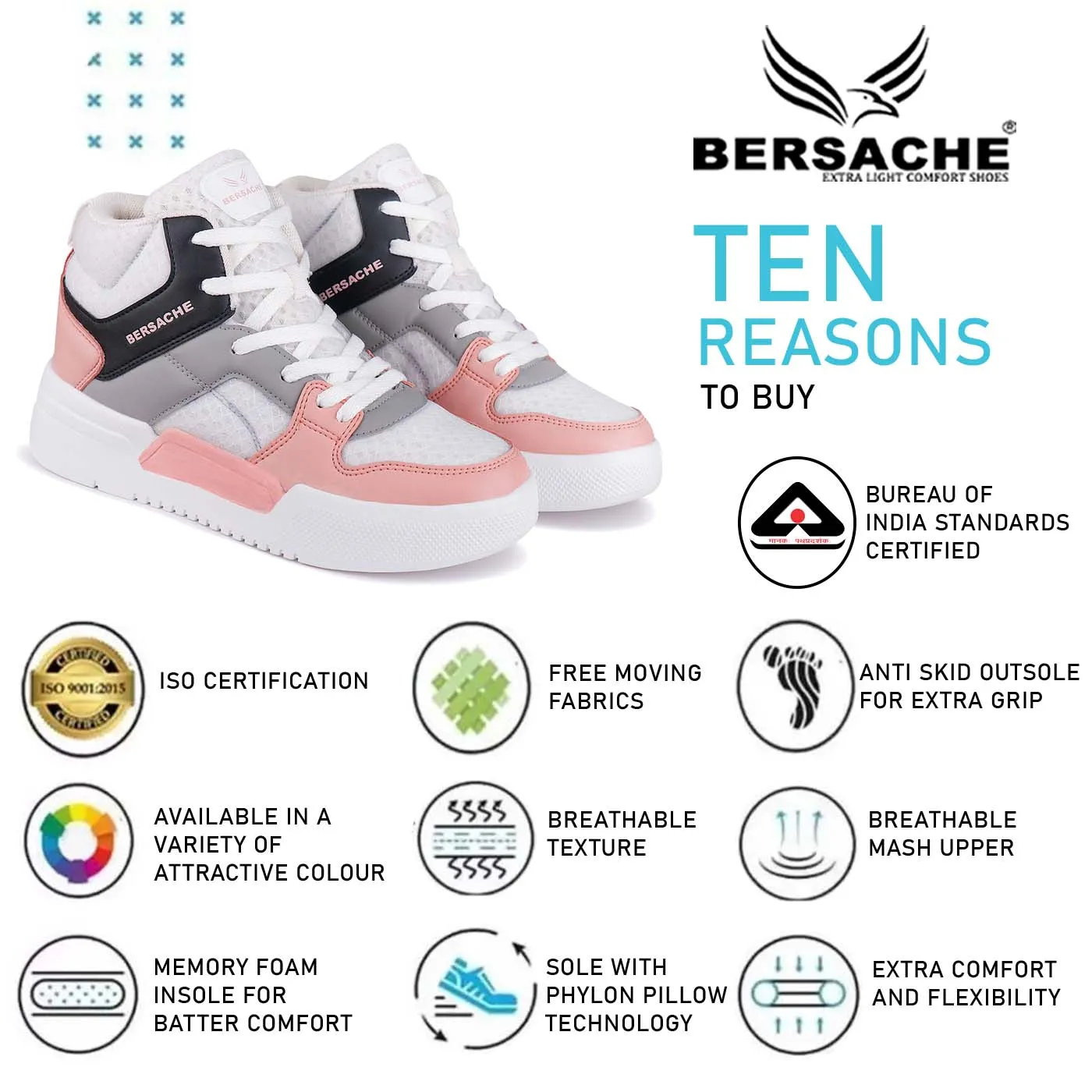 Bersache Sneaker, Loafers ,Casual With Extra Comfort Sneakers For Women/Girls (9157-Pink) Design Casual Shoes