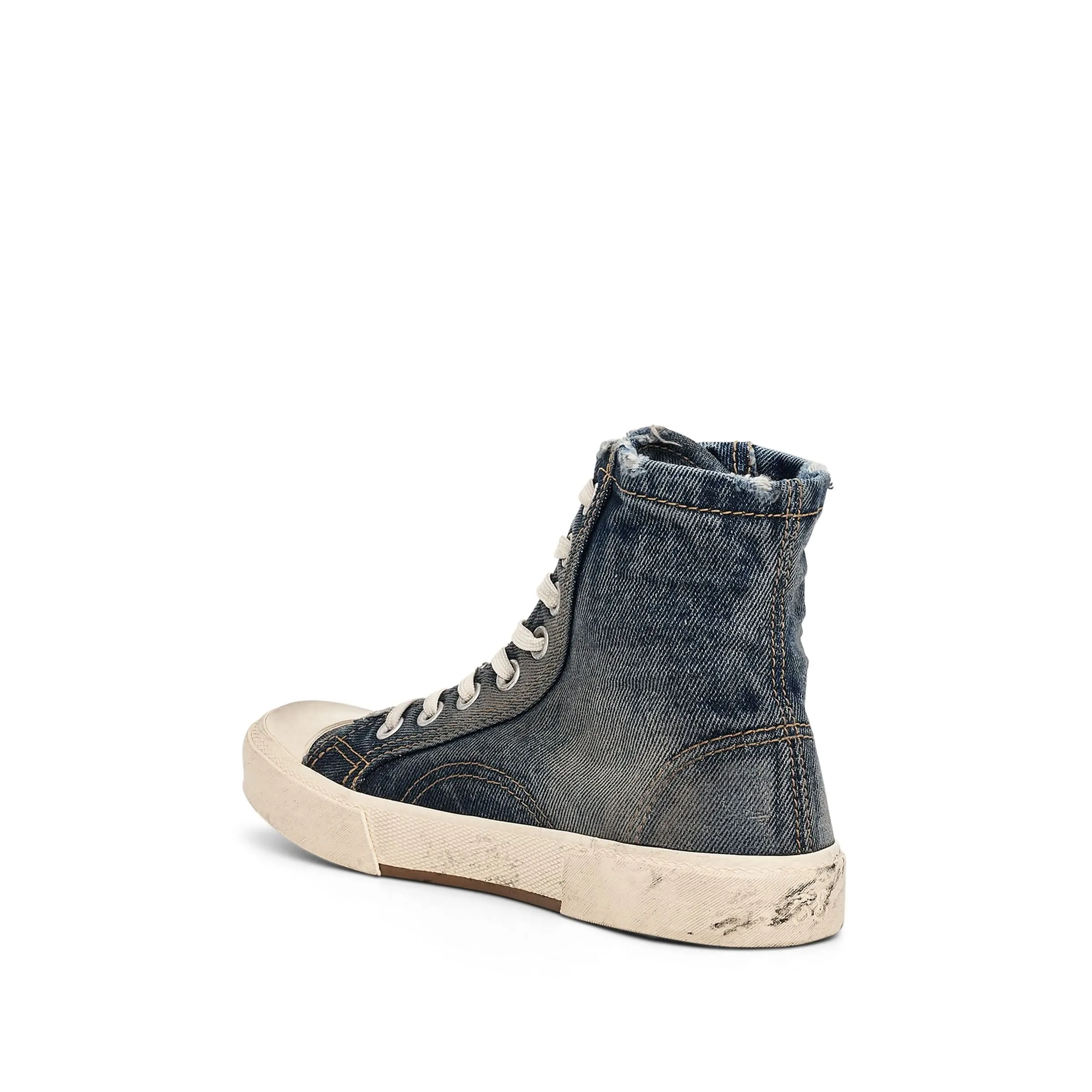 Deflorence Sneakers Paris High Sneaker Denim in Blue