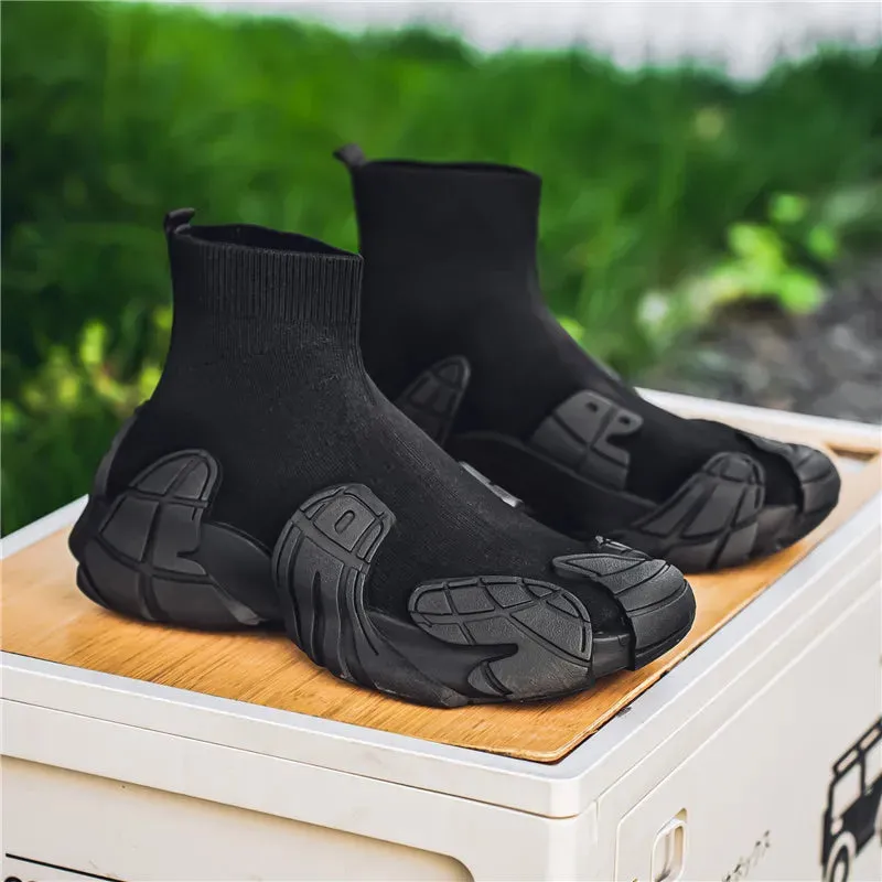 Outdoor Winter Men Casual Boots Designer Soft Sneakers Breathbale Mens Socks Shoes Slip-On Flat Lightweight Walking Sport Shoes Ballet Flat Tennis Shoes
