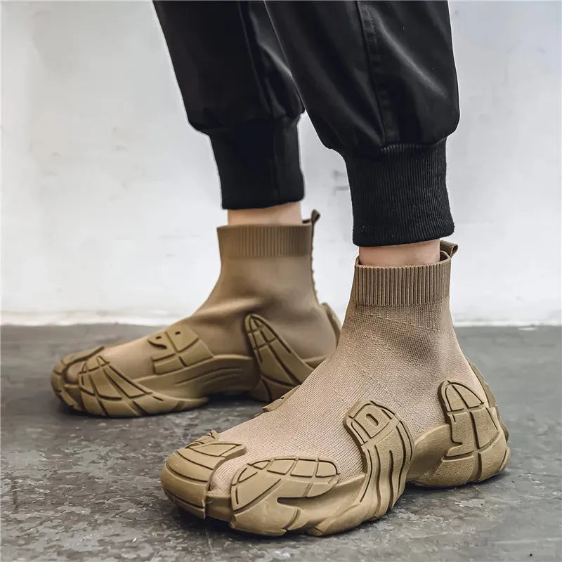 Hot Cakes Flat Shoes Outdoor Winter Men Casual Boots Designer Soft Sneakers Breathbale Mens Socks Shoes Slip-On Flat Lightweight Walking Sport Shoes