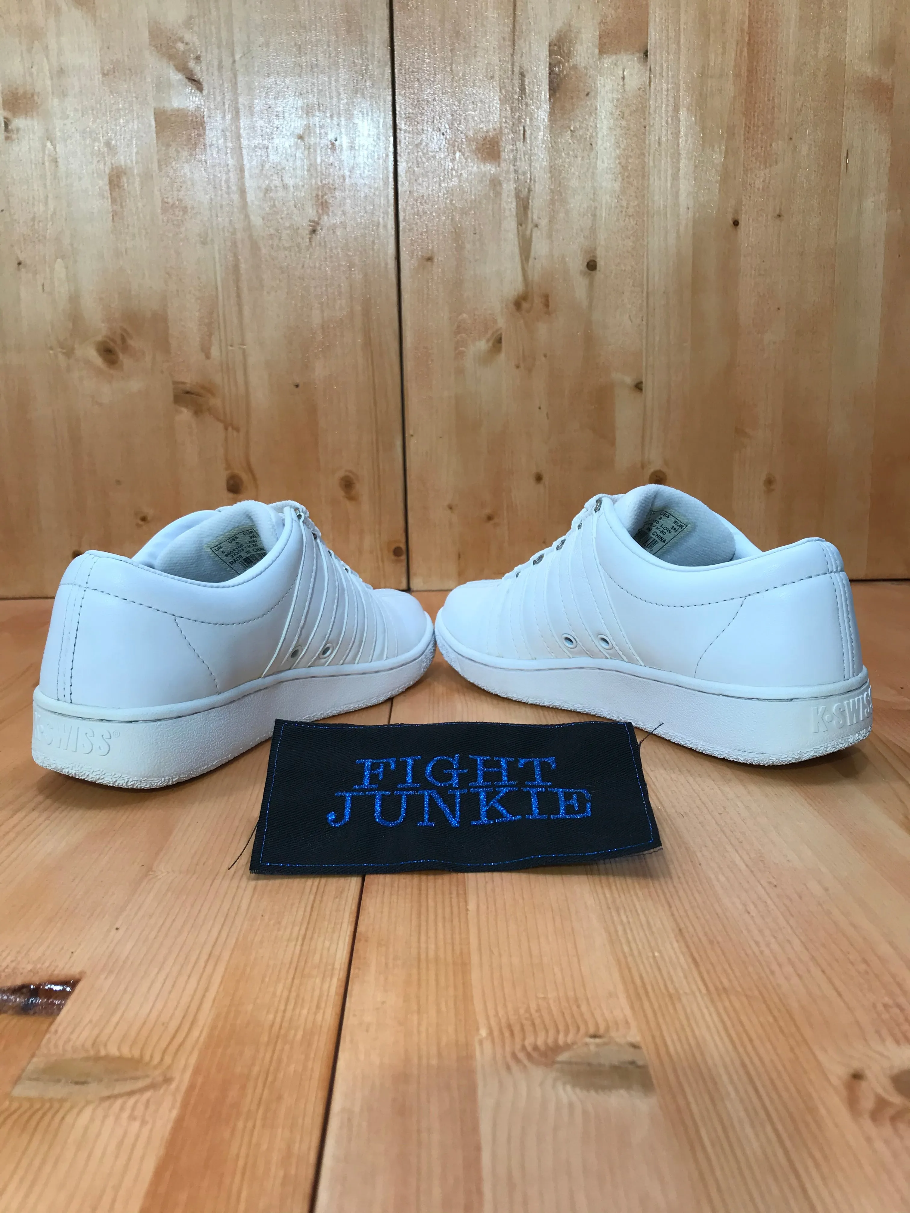 NWOT K SWISS KAY SWISS CLASSIC Luxury Edition Womens Size 8 All White Leather Shoes Sneakers Asics Camo Running Shoes