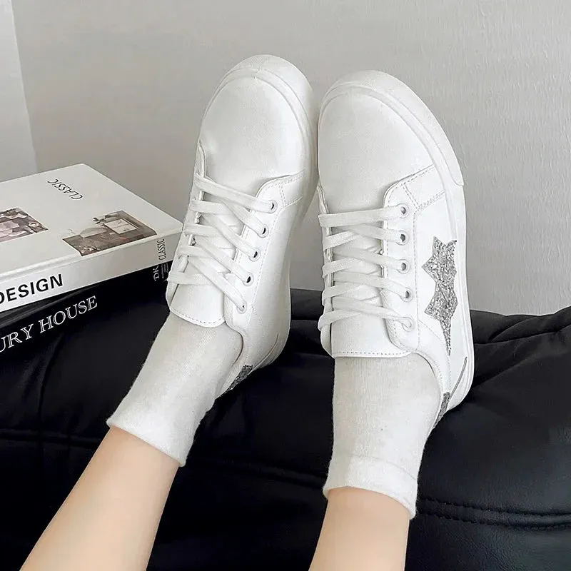 Casual Lace-Up Flats for Women Water Resistant Casual Shoes