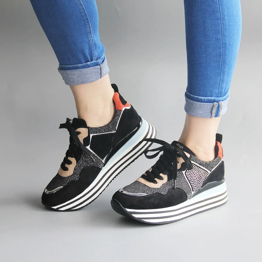 Native Sneakers casual luxury designer sneakers with glitter women fashionable shoes