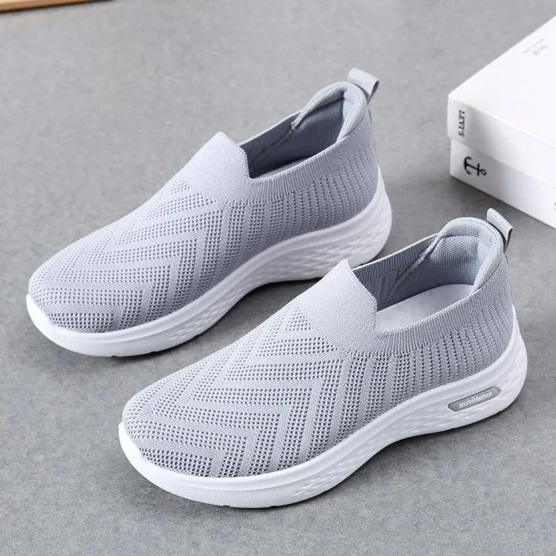 Casual Mesh Shoes Sock Slip On Flat Shoes For Women Abound Shoes Flats