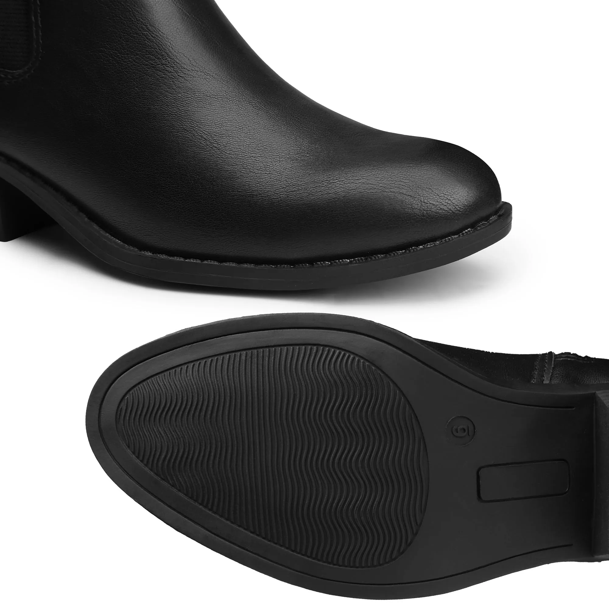 Chelsea Boots Women Fashion Ankle Booties Classic Low Heel Side Zip Shoes for Women Black Brown Waterproof And Slip Proof Shoes