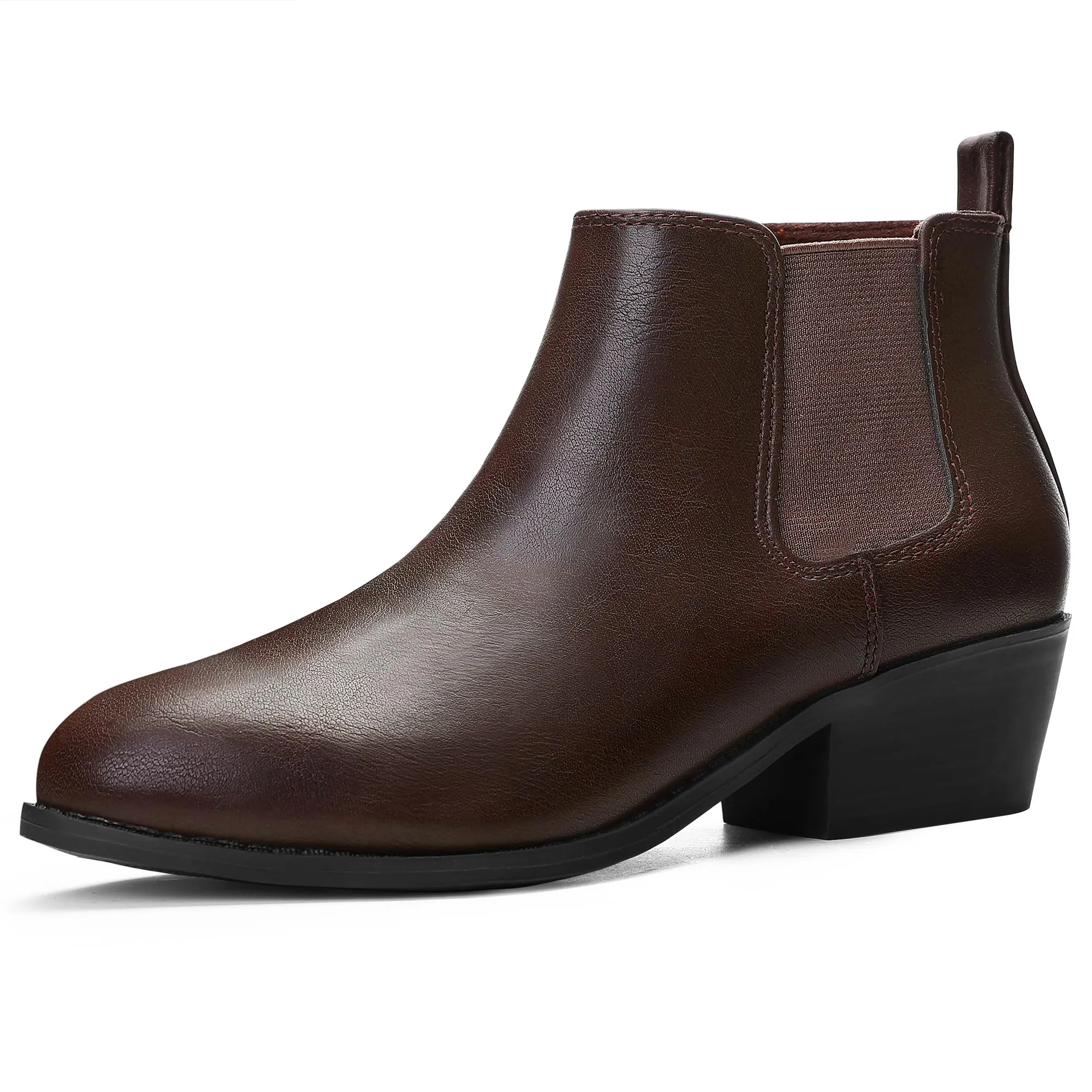 Chelsea Boots Women Fashion Ankle Booties Classic Low Heel Side Zip Shoes for Women Black Brown Waterproof Mtb Flat Shoes