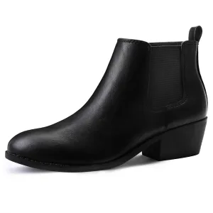 Chelsea Boots Women Fashion Ankle Booties Classic Low Heel Side Zip Shoes for Women Black Brown Cloud Running Waterproof