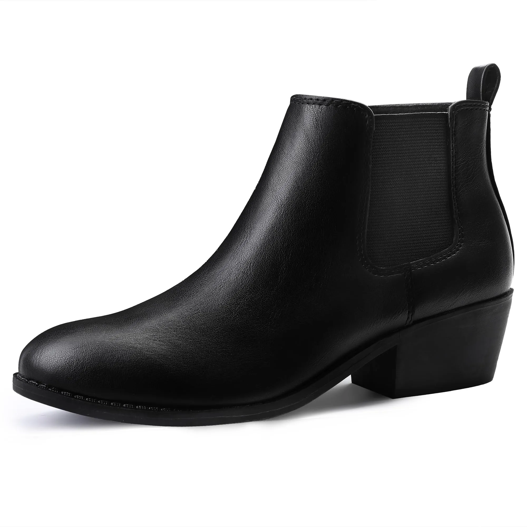 Best Winter Shoes Chelsea Boots Women Fashion Ankle Booties Classic Low Heel Side Zip Shoes for Women Black Brown