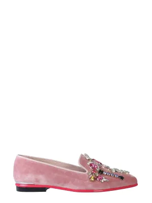 Jeweled Flat Shoes Alexander McQueen Embellished Pointed Toe Moccasins