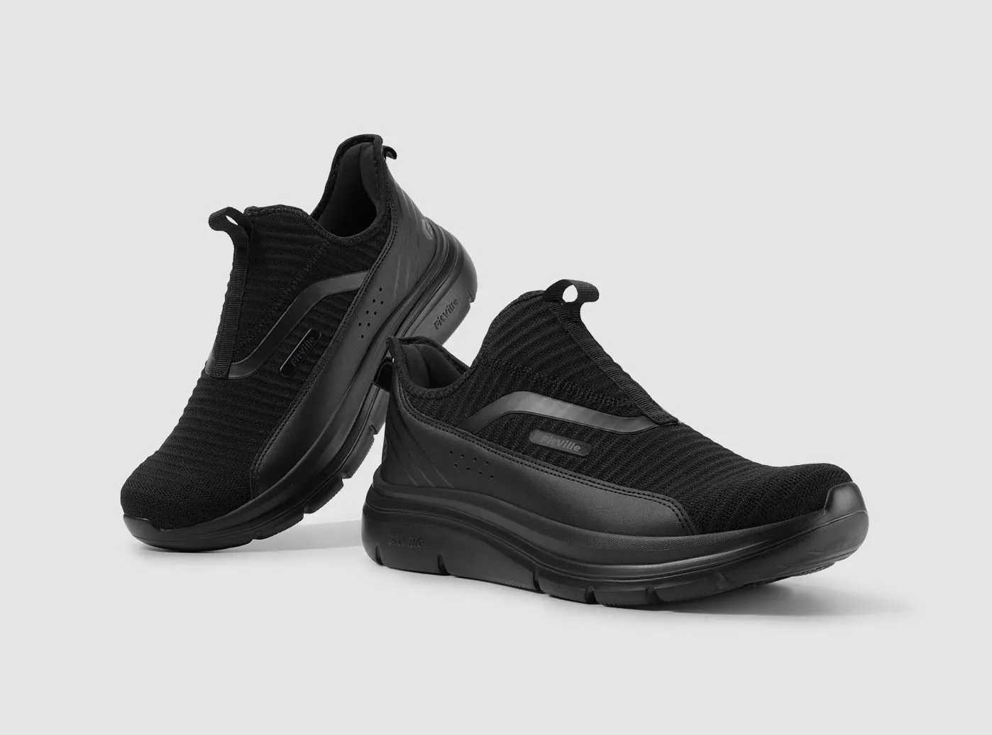 Hip Pain Flat Shoes FitVille Men's Step Ease Slip-On Walking Shoes V2