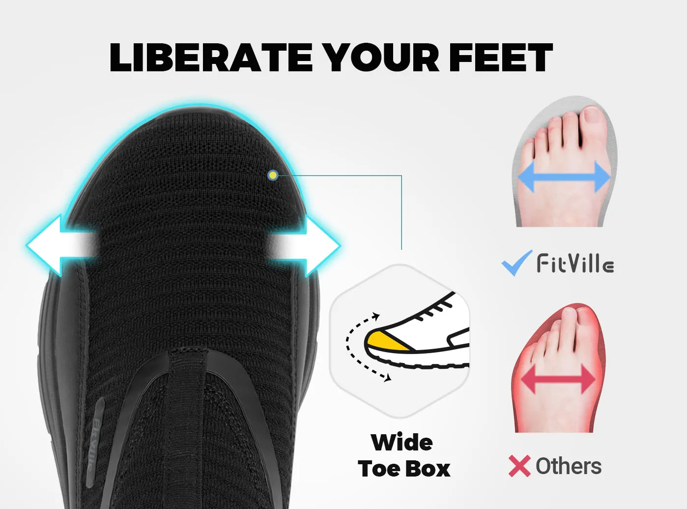 FitVille Men's Step Ease Slip-On Walking Shoes V2 Shoes Flats