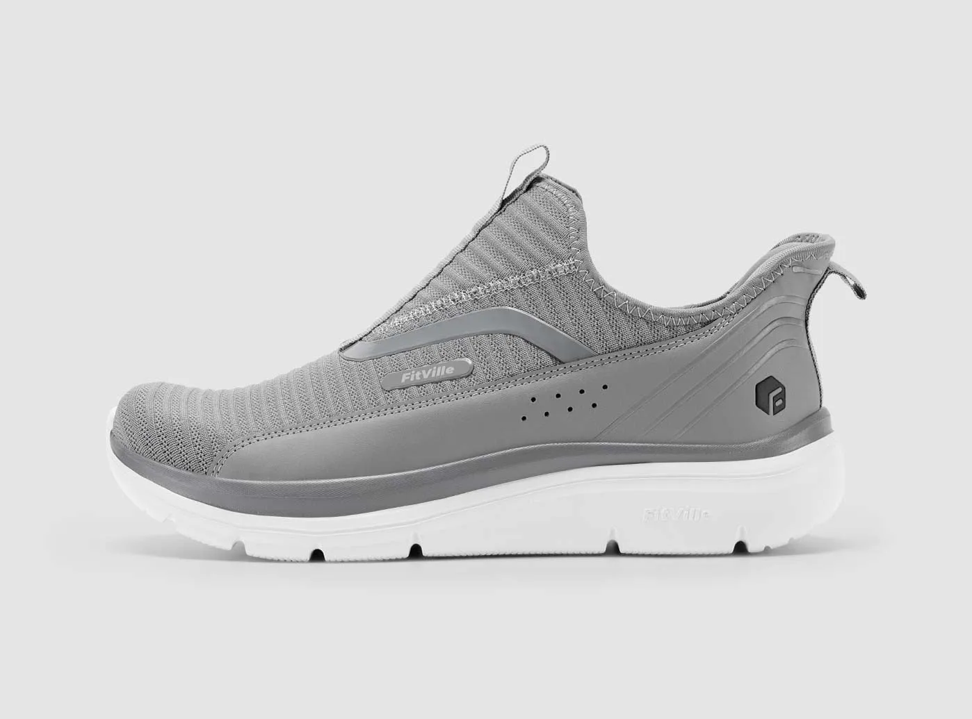 Flat Heel Wedding Shoes FitVille Men's Step Ease Slip-On Walking Shoes V2