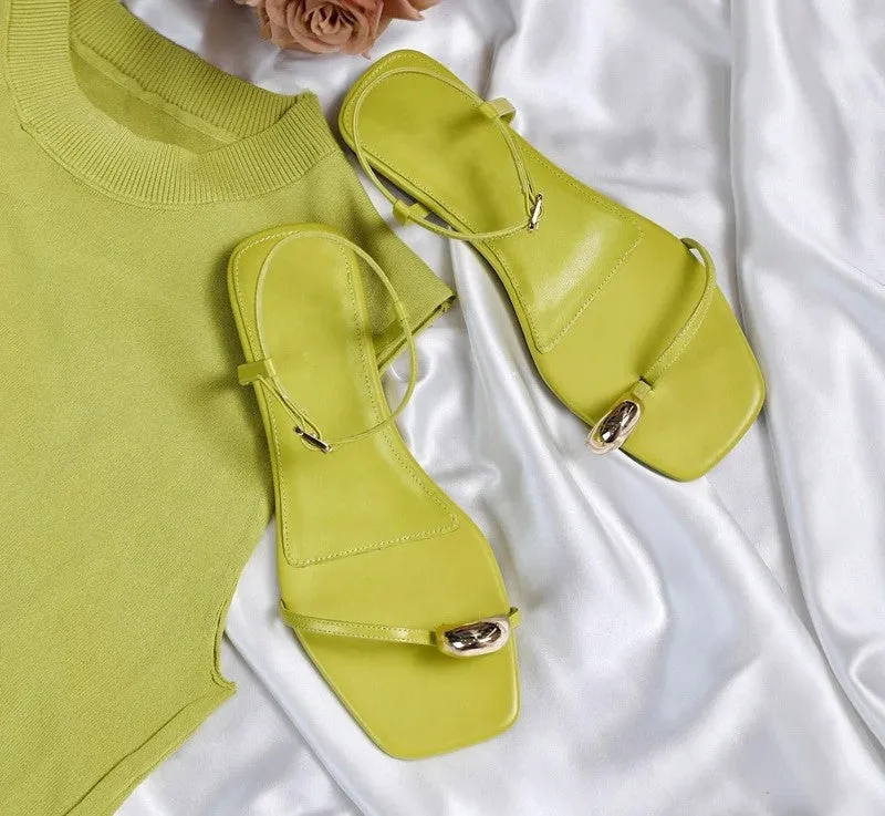 Chic Square-Toe Flats for Women Comfortable Smart Casual Shoes