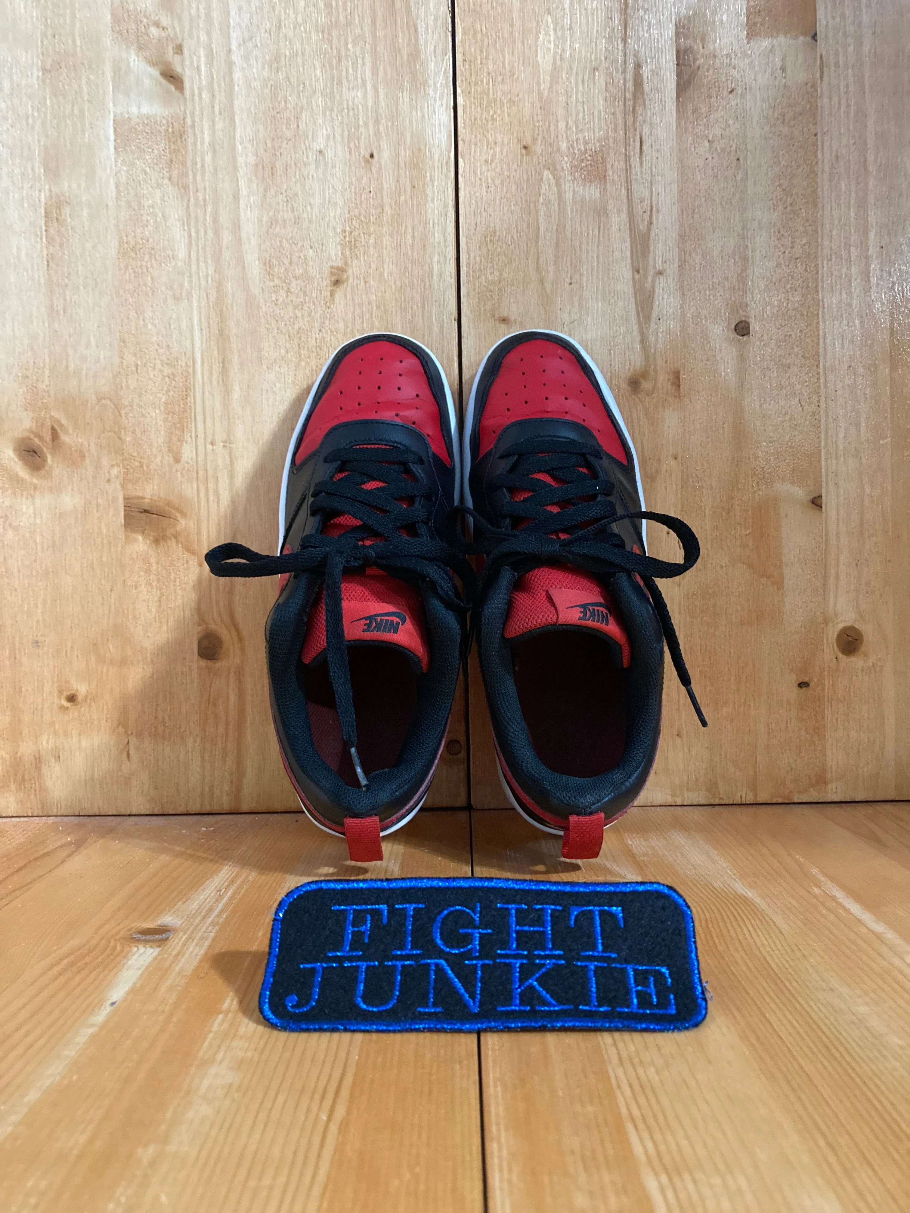 NIKE COURT BOROUGH LOW BRED GS Youth Size 7Y Shoes Sneakers Black & Red BQ5448-007 Asics Gel Nyc Casual Shoes