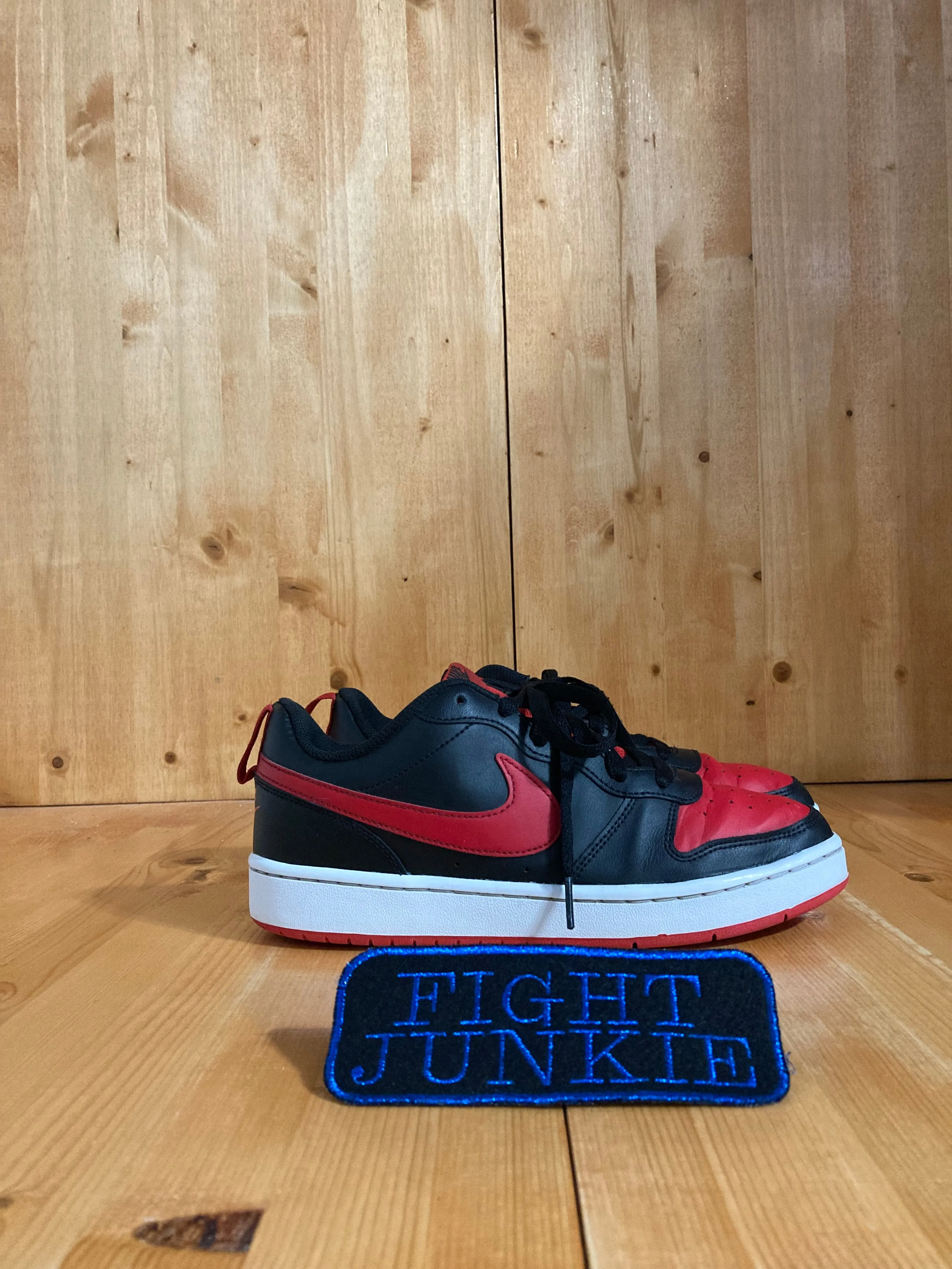 Asics Gel Tennis Shoes NIKE COURT BOROUGH LOW BRED GS Youth Size 7Y Shoes Sneakers Black & Red BQ5448-007