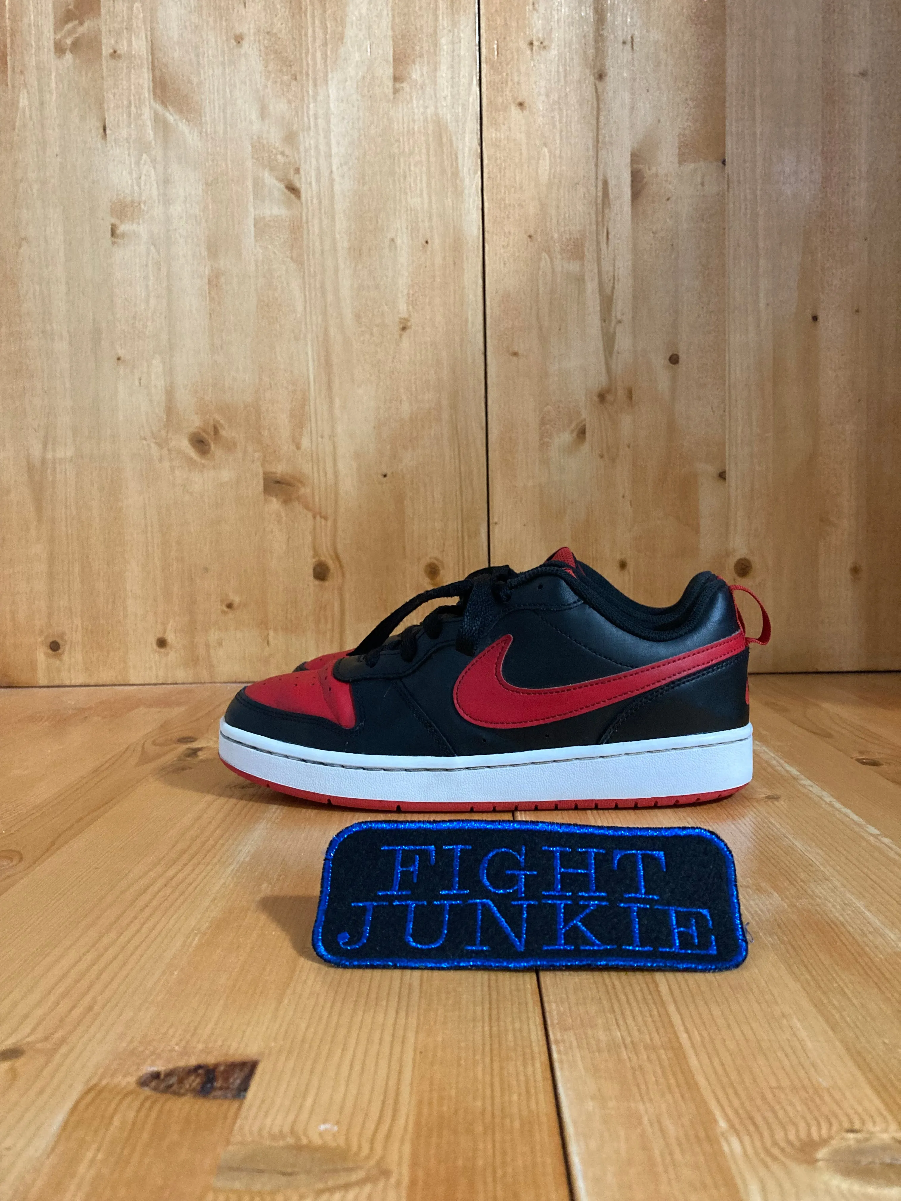 NIKE COURT BOROUGH LOW BRED GS Youth Size 7Y Shoes Sneakers Black & Red BQ5448-007 Asics Gt-2000 10 Running Shoes