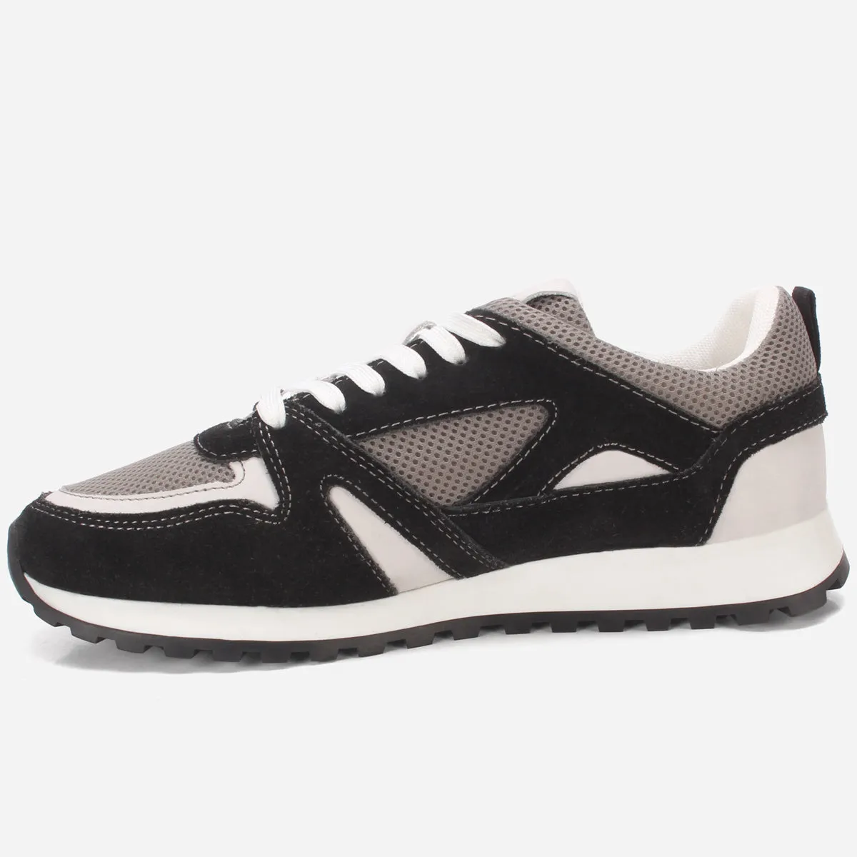 TMen's "JOEZ"  Lace Up Suede Sneakers Jogging Shoes Flat Platform Shoes