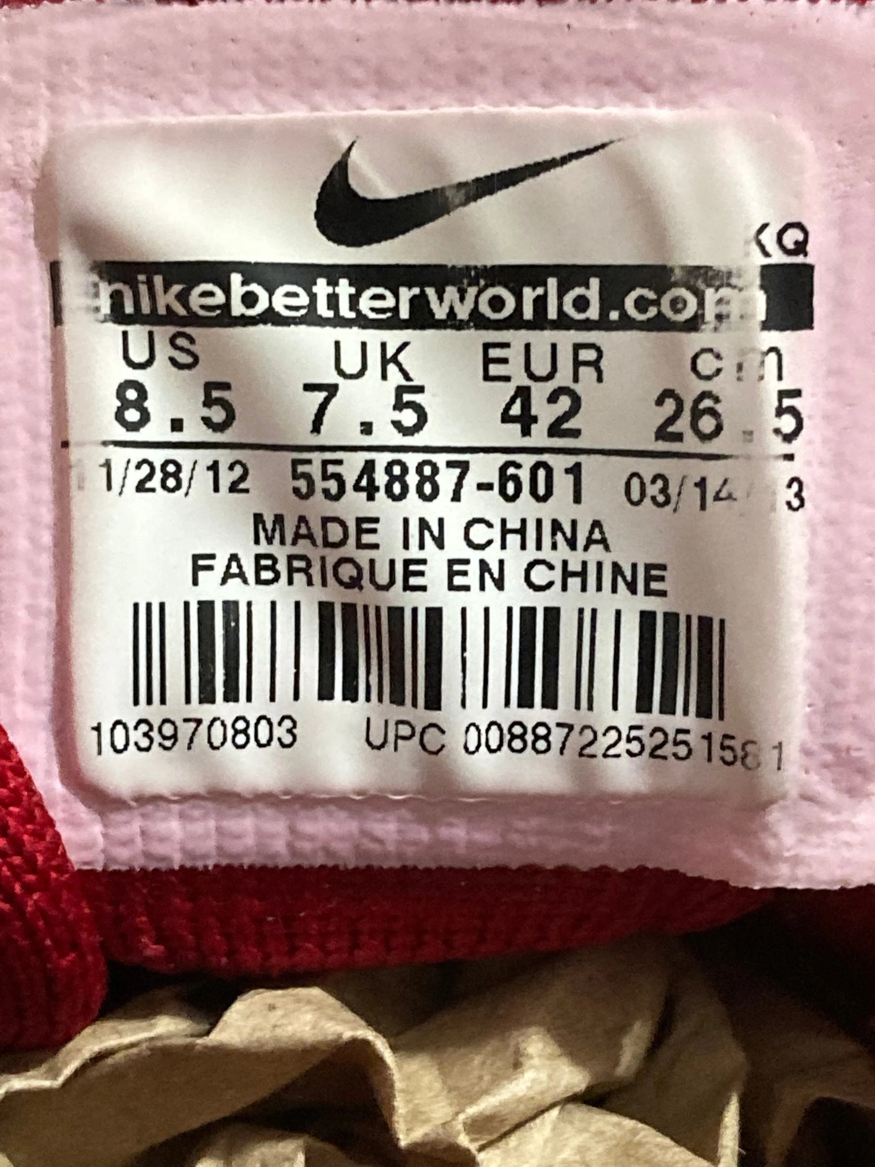 NIKE FLYKNIT LUNAR 1  Mens Size 8.5 Running Training Shoes Sneakers Red 554887-601 Asics Wrestling Shoes Cael V7.0