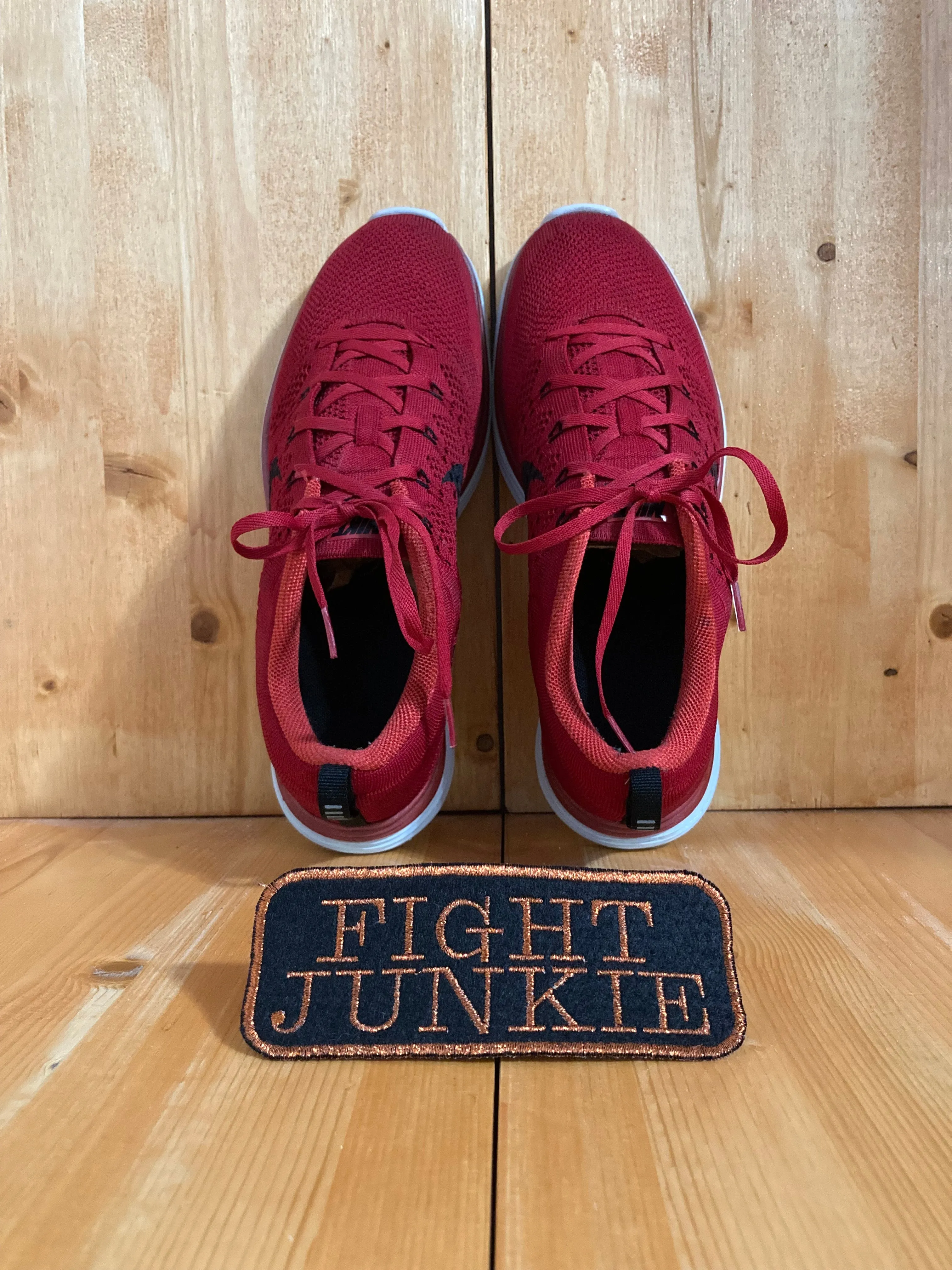 NIKE FLYKNIT LUNAR 1  Mens Size 8.5 Running Training Shoes Sneakers Red 554887-601 Wrestling Shoes Asics Matflex