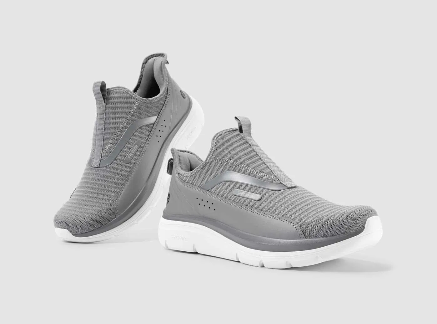 Flat Enclosed Shoes FitVille Men's Step Ease Slip-On Walking Shoes V2