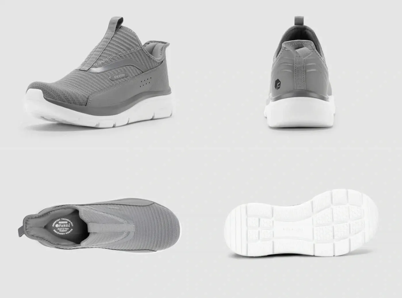 Feet Shoes FitVille Men's Step Ease Slip-On Walking Shoes V2