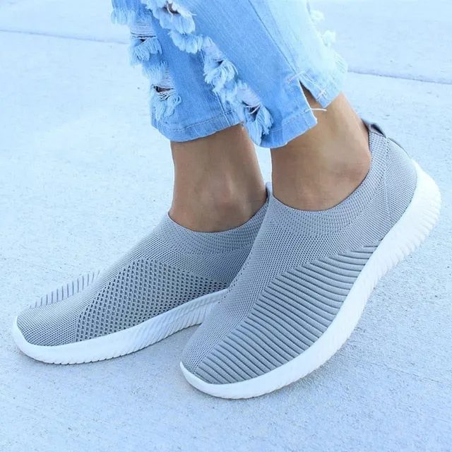 Flat Sport Shoes Knitting Sock Sneakers
