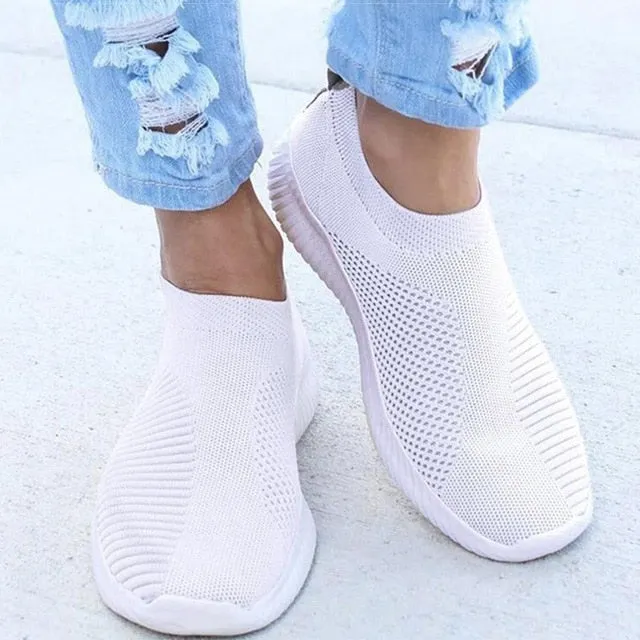 Flat Shoes Vs Arch Support Knitting Sock Sneakers
