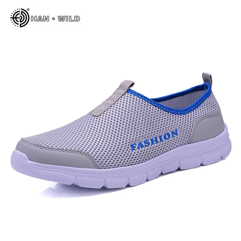 Best Flat Office Shoes Fashion Summer Shoes Men Casual Air Mesh Breathable Slip-on Large Sizes Flats Mens Trainers Sneaker Lovers Loafers Shoe