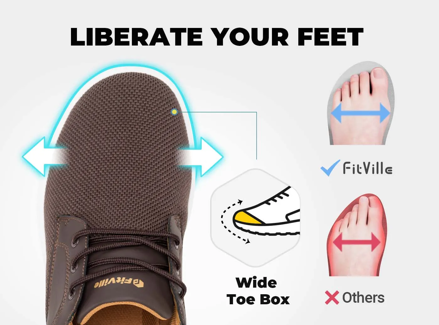 Best Shoe Brands Flat Feet FitVille Men's BriskWalk Deluxe Lace-up Business Casual Sneaker V2