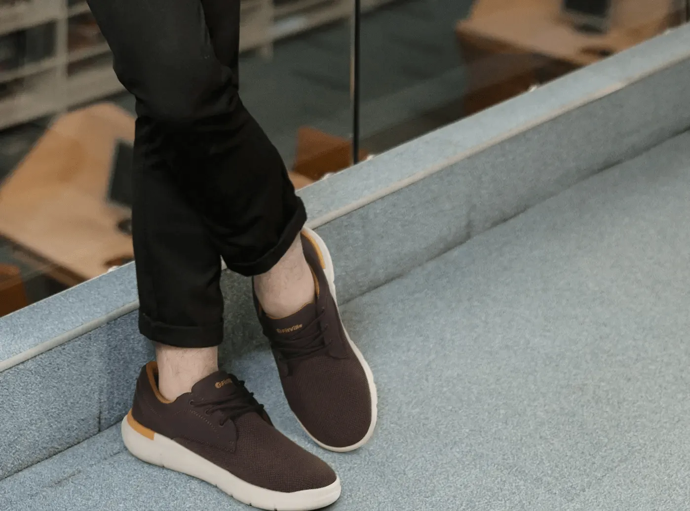 FitVille Men's BriskWalk Deluxe Lace-up Business Casual Sneaker V2 Ladies Leather Flat Shoes