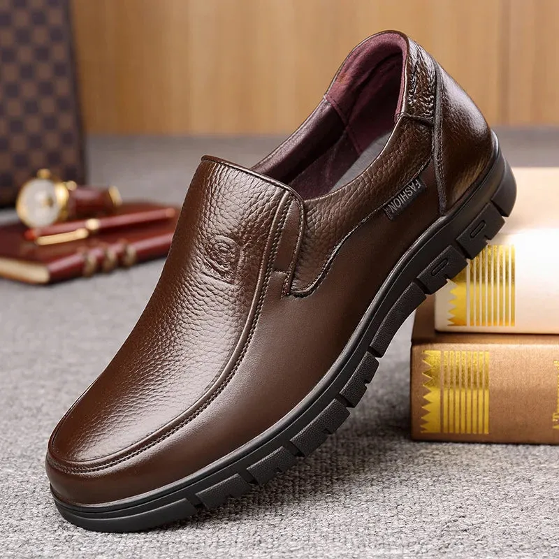 Genuine Leather Handmade Shoes 2023 Casual Shoes For Men Flat Platform Walking Shoe Outdoor Footwear Loafers Breathable Sneakers Running Shoes Good For Flat Feet