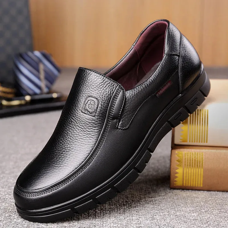 Genuine Leather Handmade Shoes 2023 Casual Shoes For Men Flat Platform Walking Shoe Outdoor Footwear Loafers Breathable Sneakers Orthotic Shoes Flats