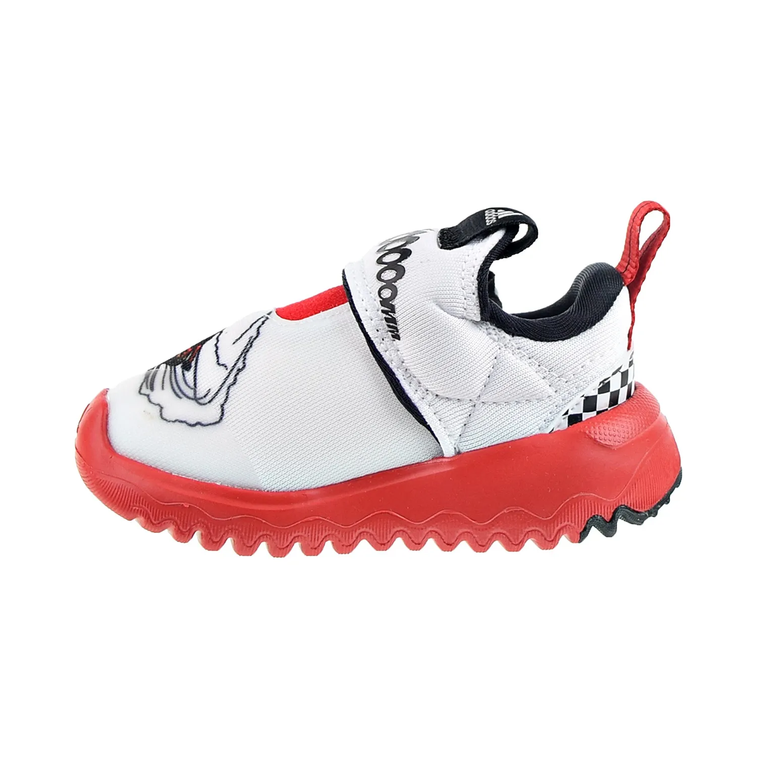 Adidas X Disney Suru365 Cars Slip-on Toddler's Shoes Cloud White-Silver-Red Adidas Outdoor Shoe